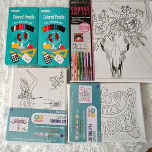 Crayola Colored Pencils and Canvas Art Set - Multicolor